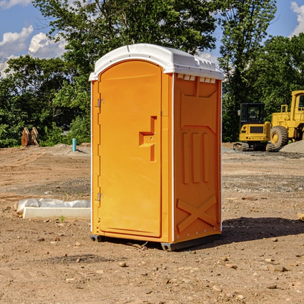 how often are the porta potties cleaned and serviced during a rental period in Hubbard NE